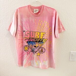 Vintage Surf Mania Tie Dye Surf Attitude Tee Shirt ONE SIZE